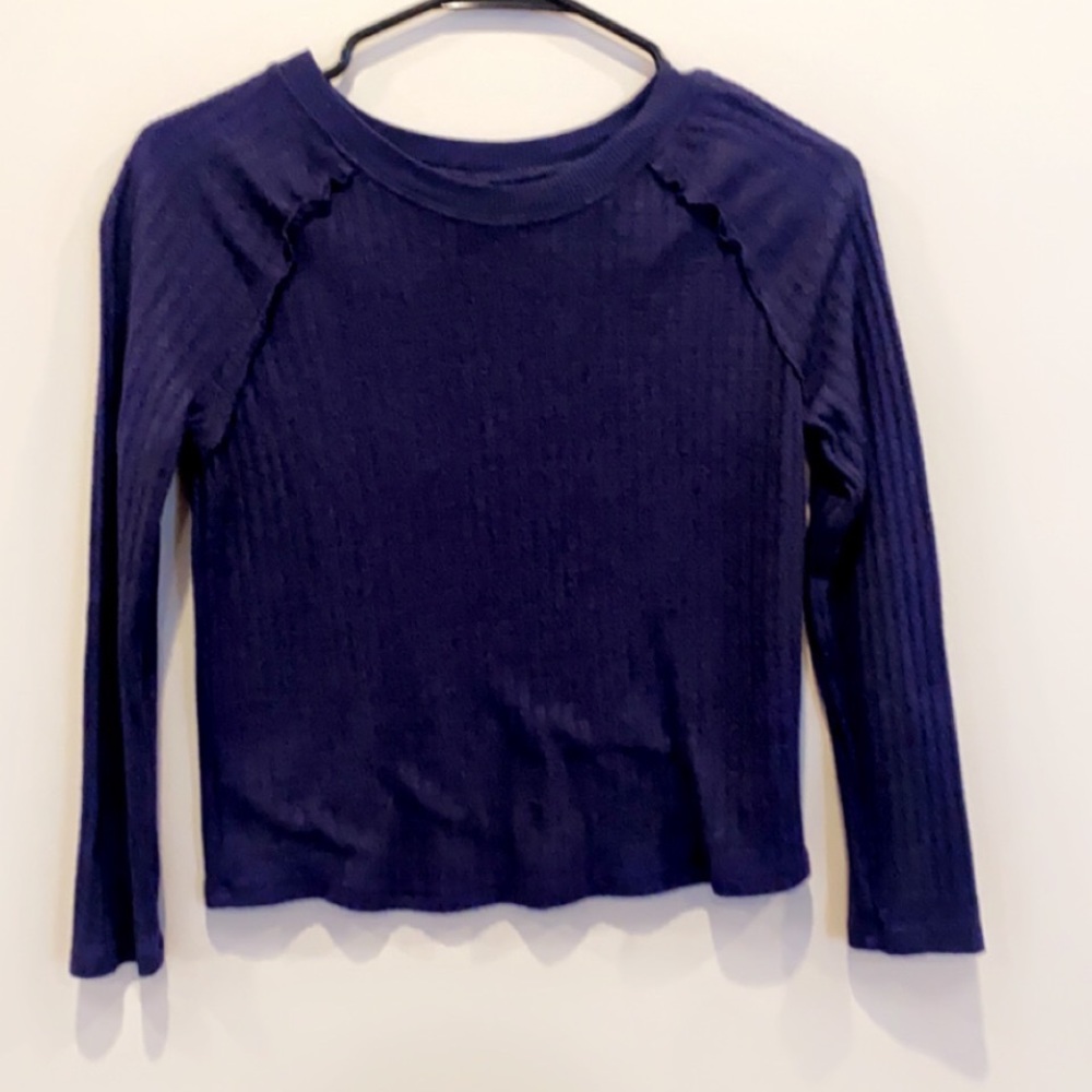 Art Class Medium 7/8 Dark Blue Cropped Sweater